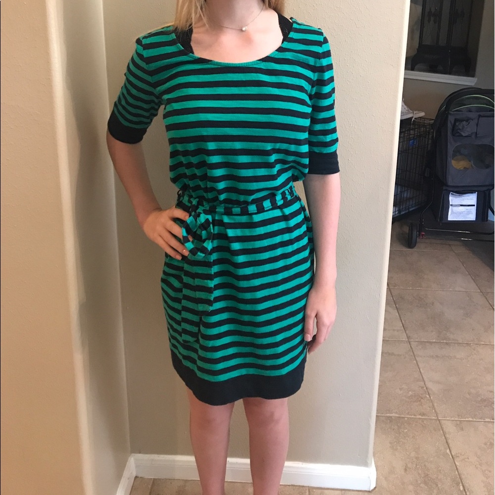 Banana Republic striped dress with tie