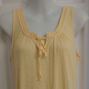 Yellow sleeveless top