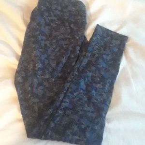 OS lularoe leggings dark blue and black