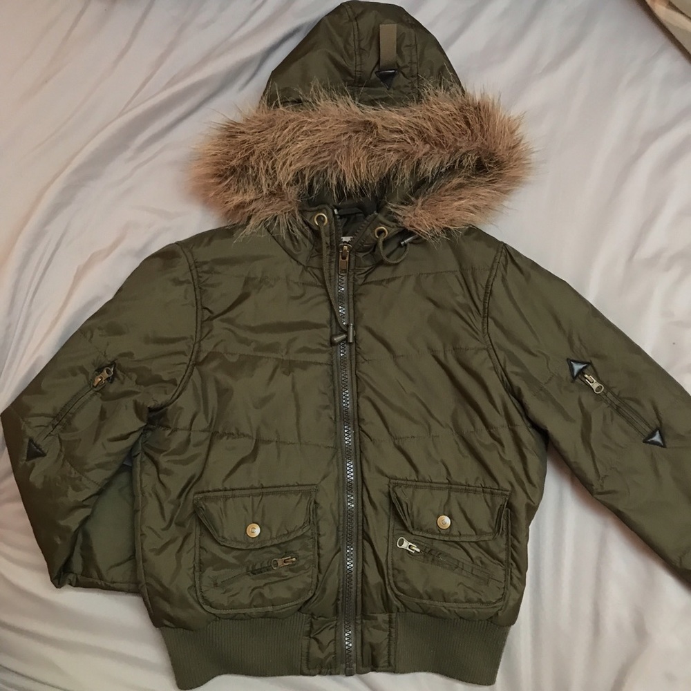 Faux Fur Hooded Jacket