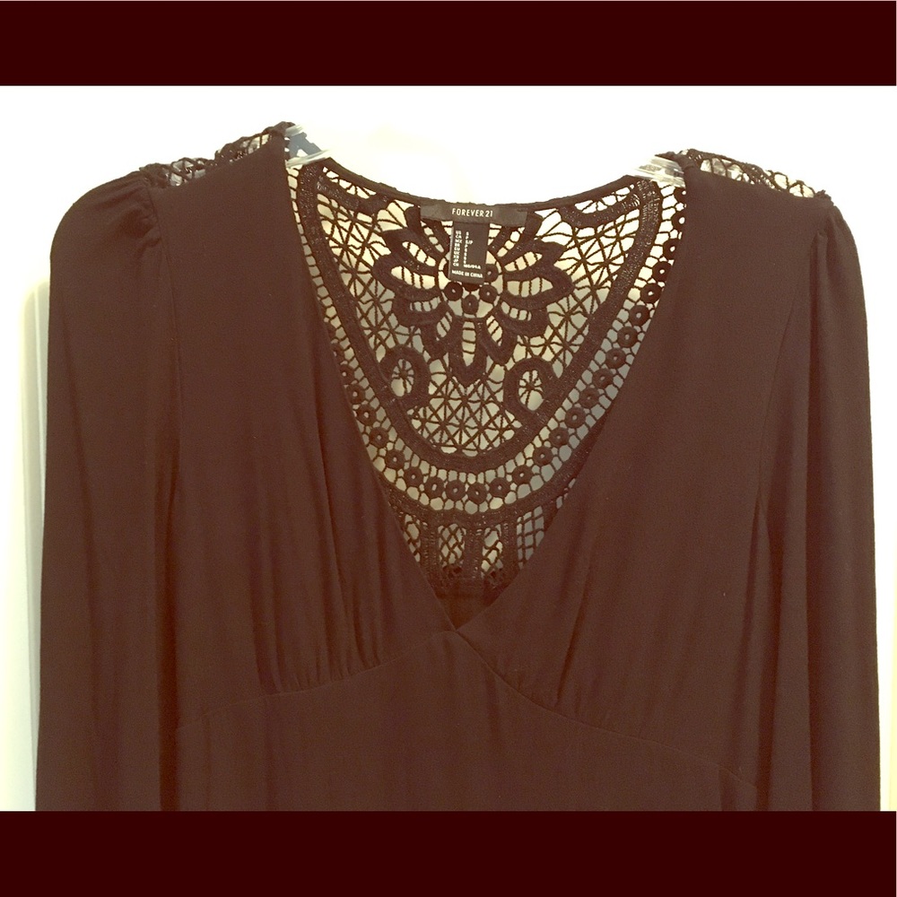 🕷 long black maxi dress with lace back 🕷