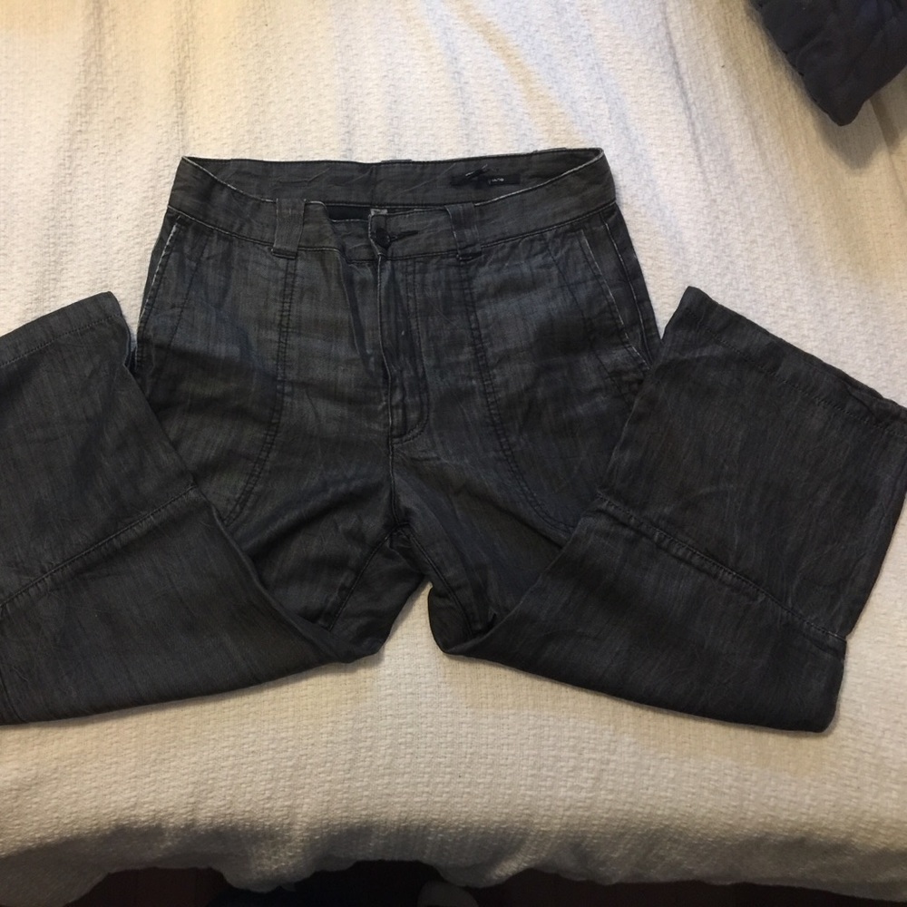 Club Monaco black jean culottes