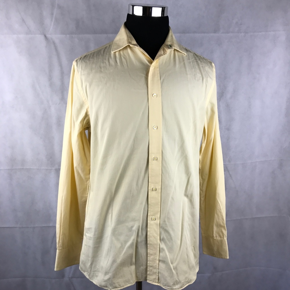 Tommy Hilfiger Men's Slim Fit Light Yellow Shirt