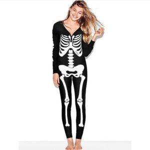 NWOT Victoria Secret Skeleton Onsie Pajamas