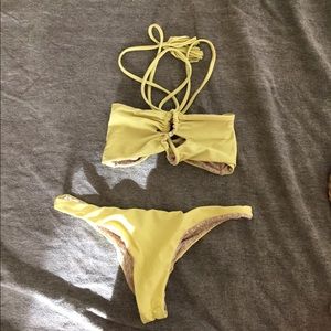Acacia neon yellow bikini set