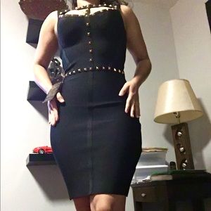 Studded Keyhole Dress from Bebe (bandage dress)