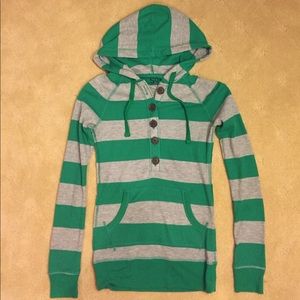 SOLD: Junior's Striped Hoodie Top