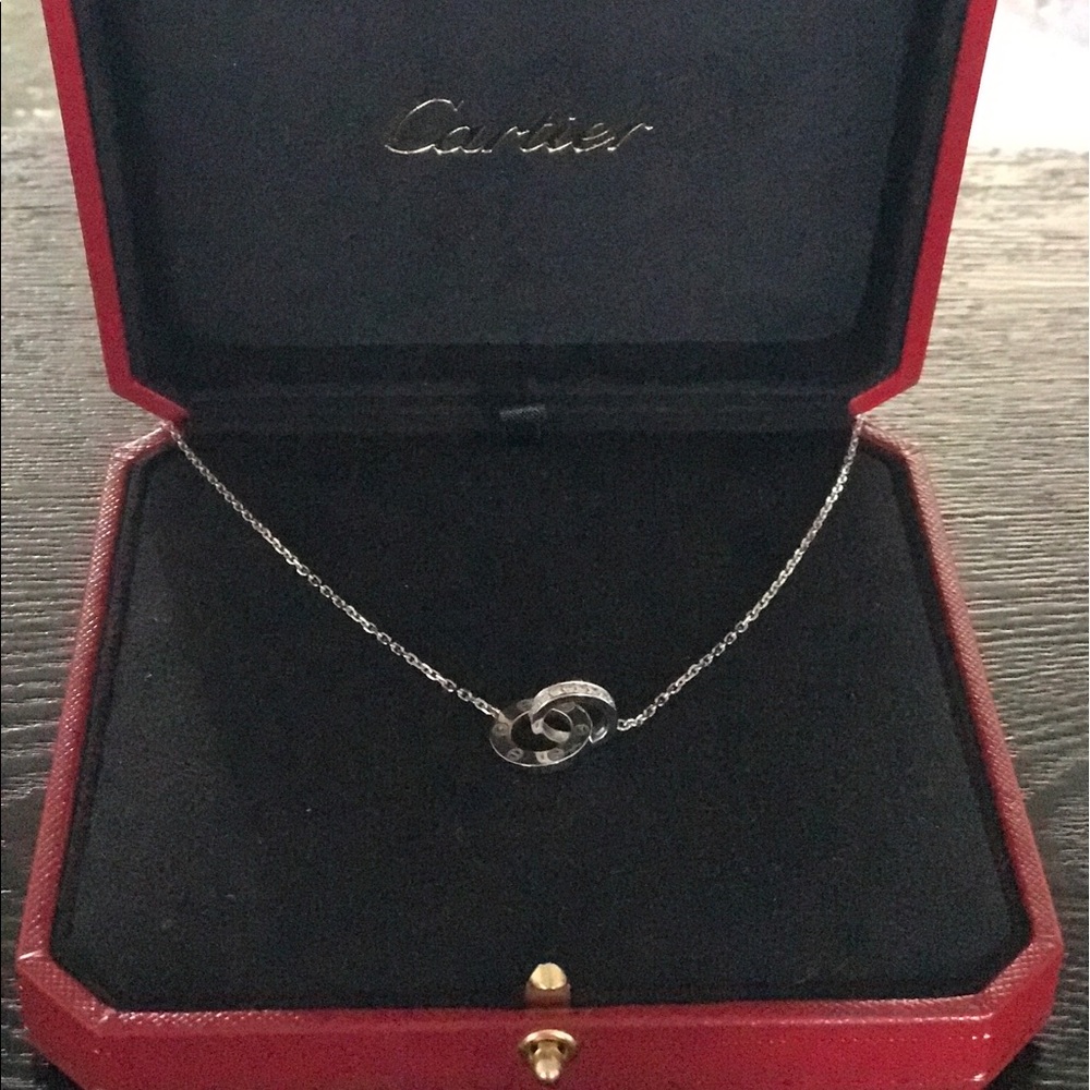 Cartier Love Necklace 18k white gold with diamonds