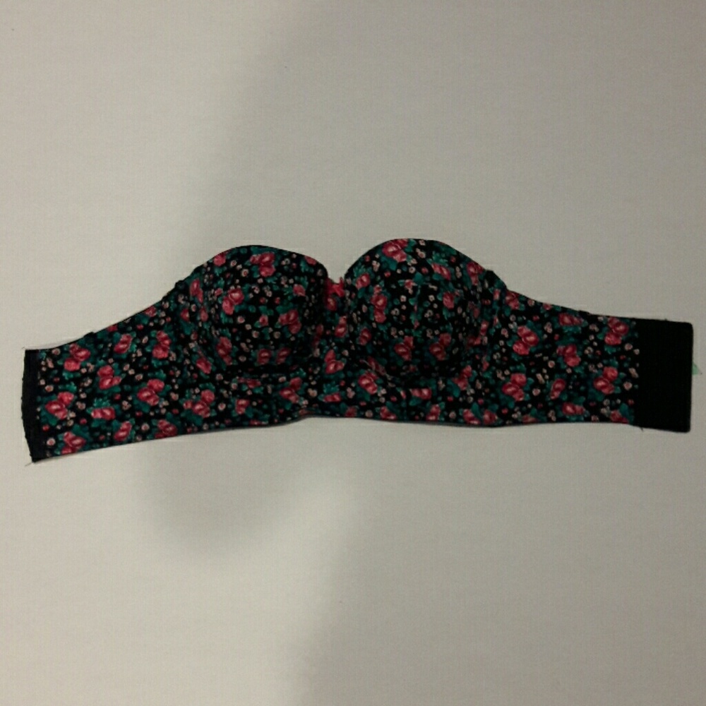 Rose print bra