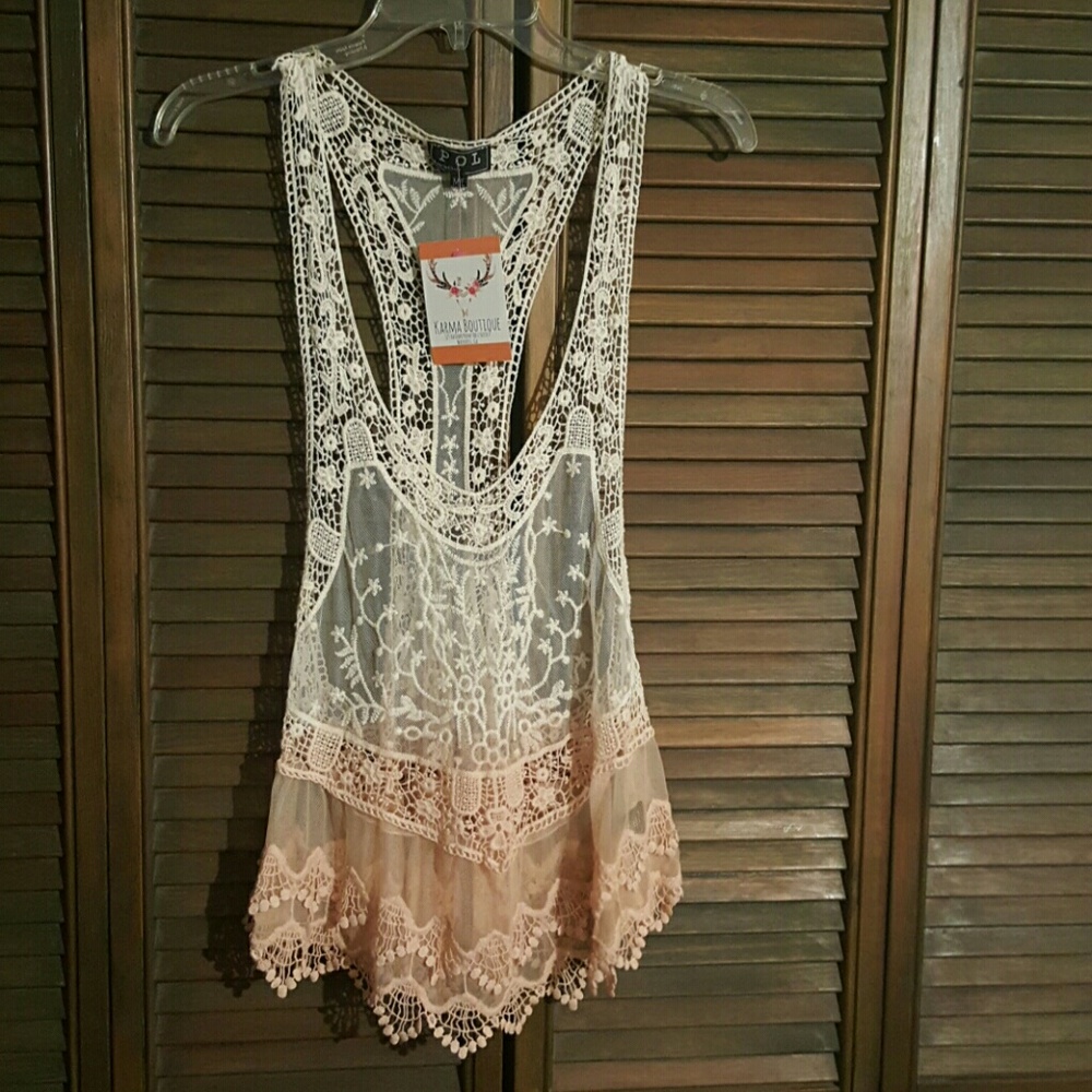 Lace tank top