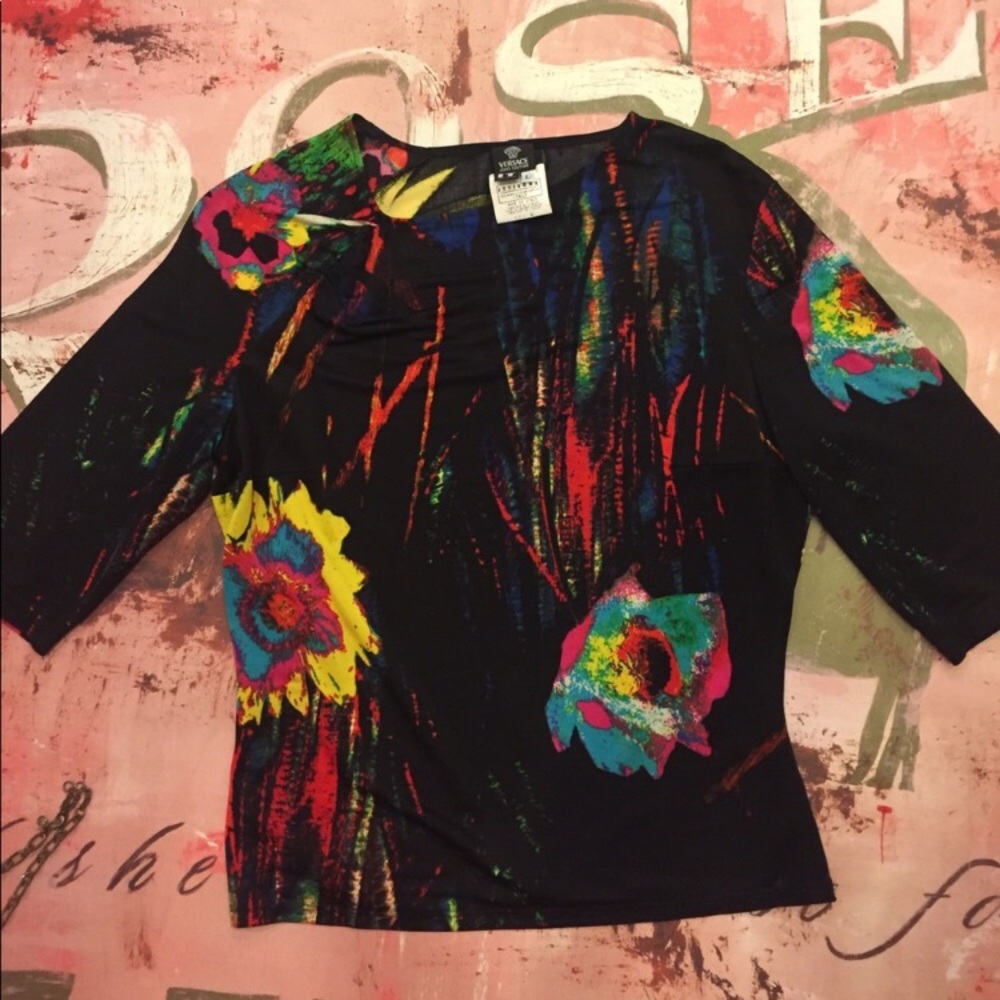 Versace Jeans Couture vibrant printed top