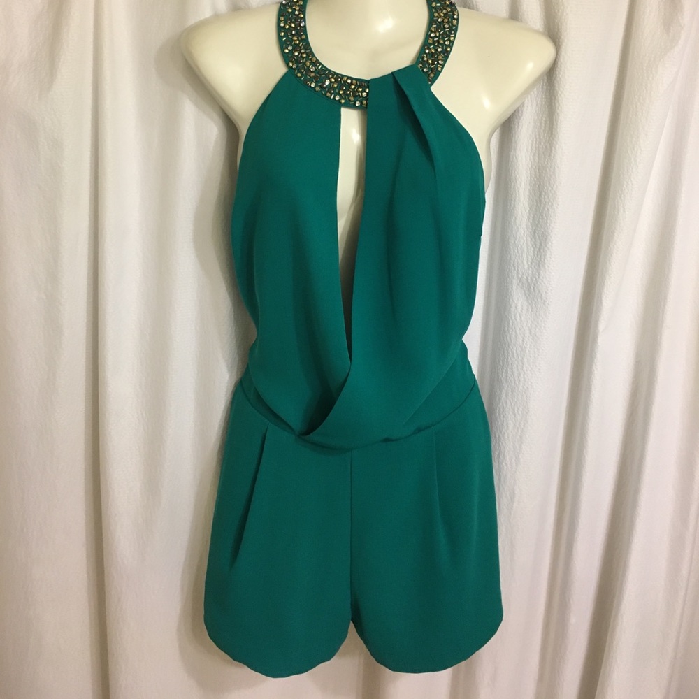 Guess Marciano green romper embellished small 4