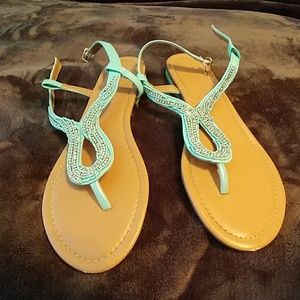 Light turquoise sandals