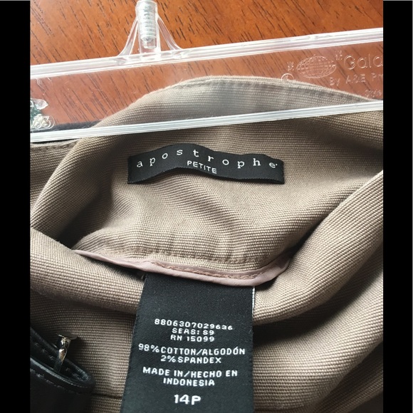 Apostrophe petite cotton/spandex belted skirt - Picture 4 of 4