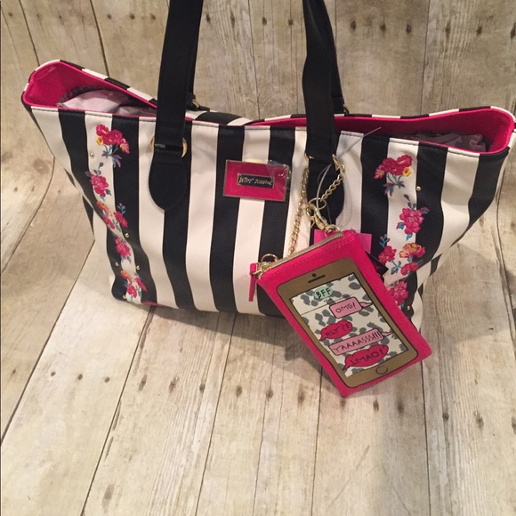 Betsey Johnson Handbags - BETSEY JOHNSON NWT tote and glass case