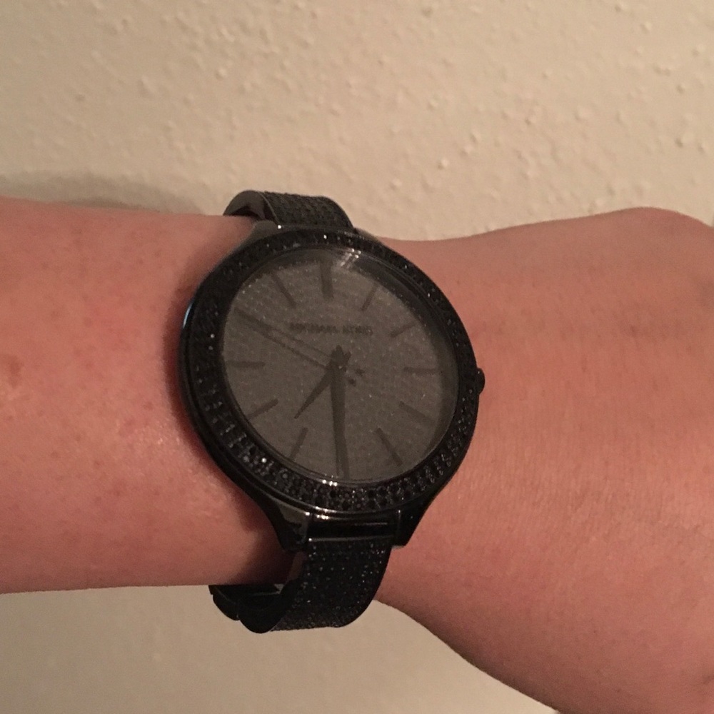 Michael Kors Slim Runway Black Pace Watch