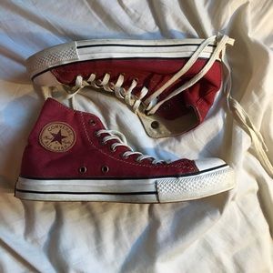 Dark rich red converse