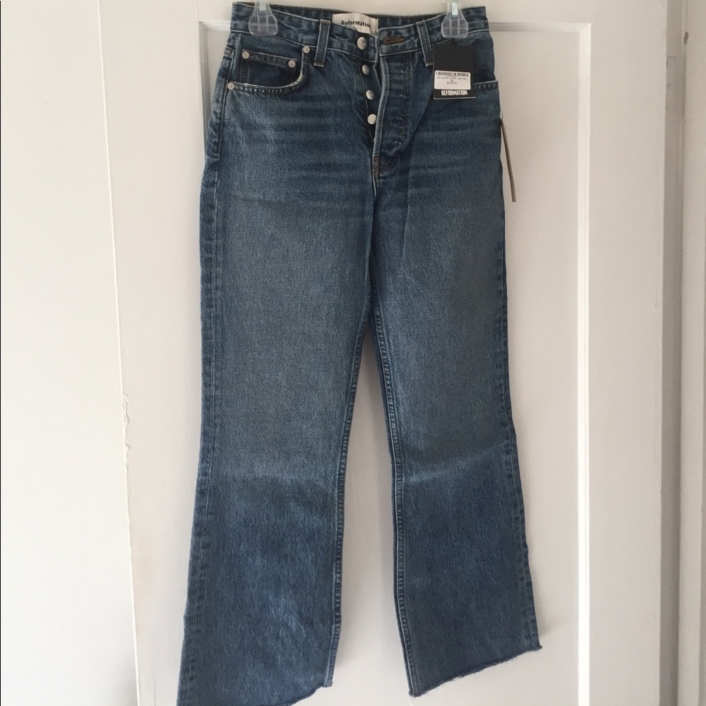 Reformation Jeans-mid crop flare-size 26