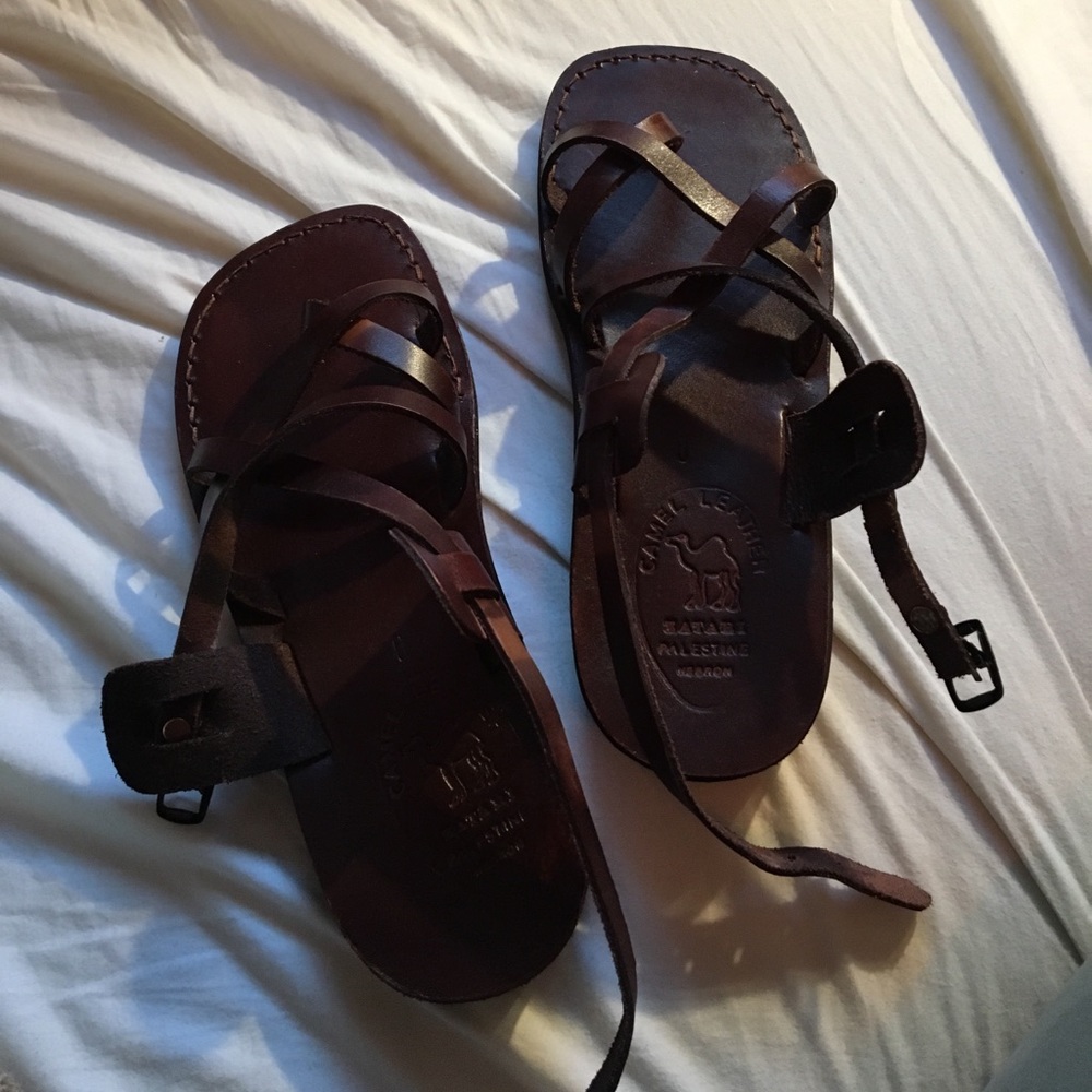 Camel leather sandals from Israel