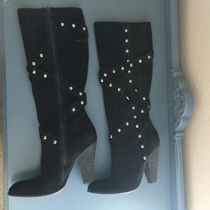 Carlos Santana black studded boots