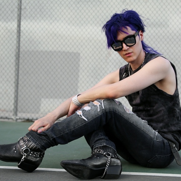 ⬛NWT HM Divided Grey Tiedye Sleeveless Top XS Goth - Picture 6 of 8