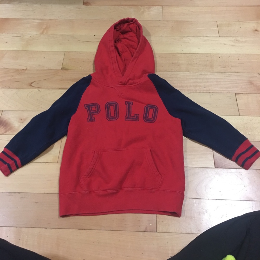 Polo Ralph Lauren 4/4T red/ navy blue sweatshirt
