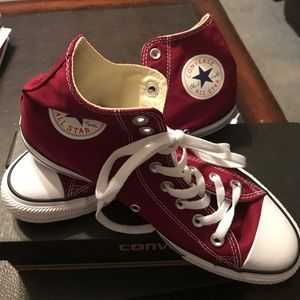 Maroon Converse High tops