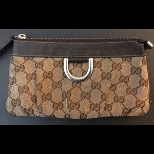 Brown Gucci Wristlet
