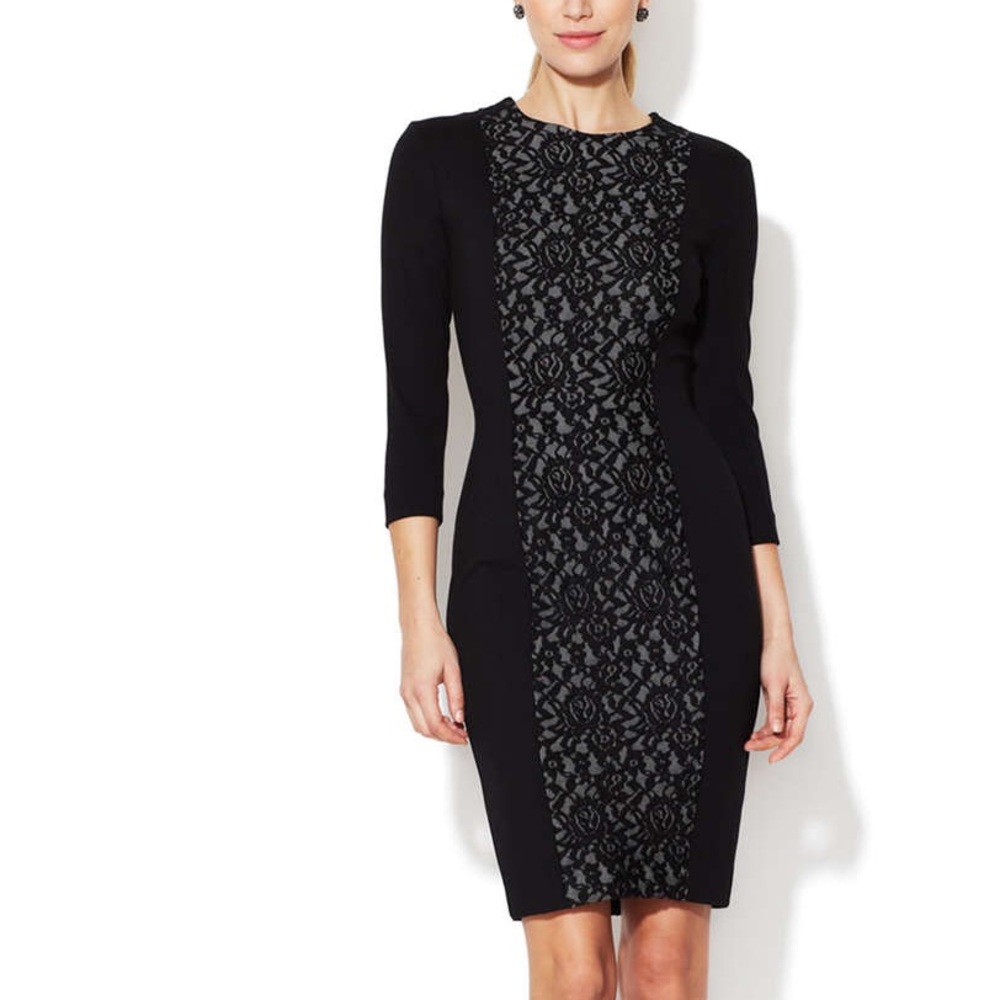NWT ✨ French Connection Lace Sheath Dress | Black