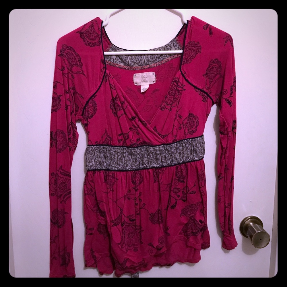 Anthropologie Ric Rac Flower Top