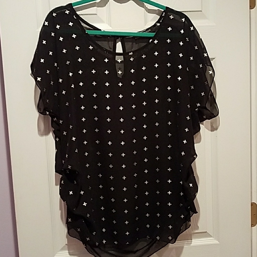 Sheer black top