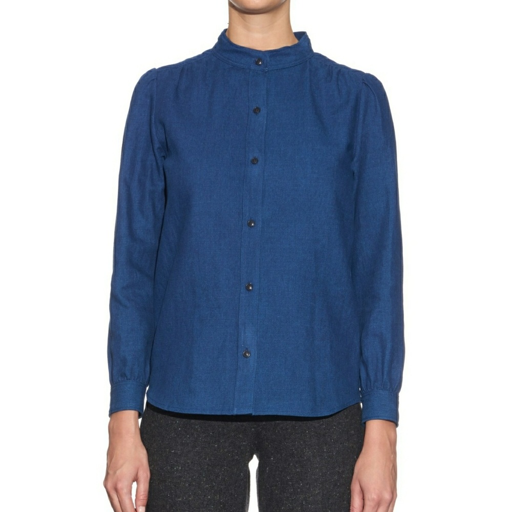 apc lina denim blouse