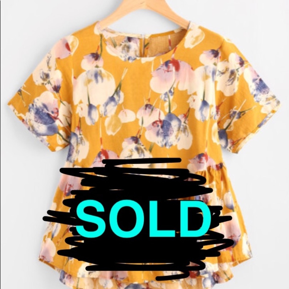 Yellow "smock" style shirt