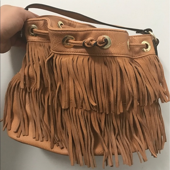 Brown drawstring brown bag - Picture 4 of 5