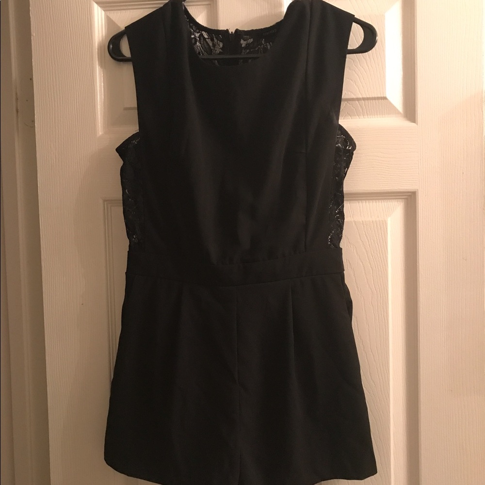 Black Lace Romper