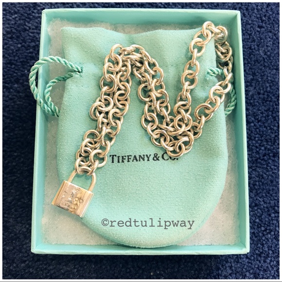🌹SOLD🌹Auth. Tiffany & Co. 1837 Lock Necklace - Picture 1 of 6