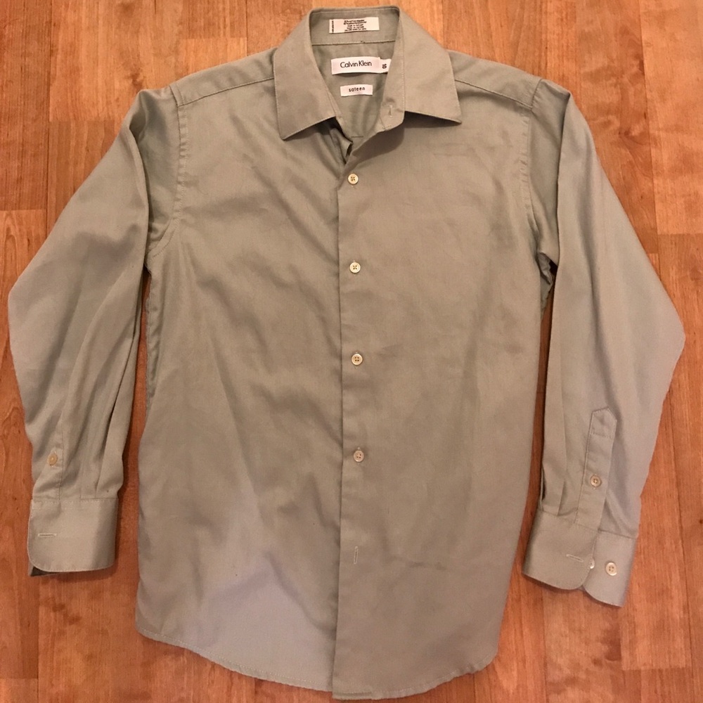 Boys Nordstrom Calvin Klein dress sateen shirt