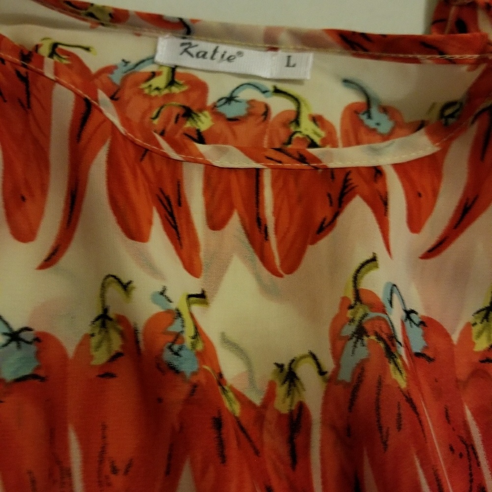 RED HOT chili pepper dress