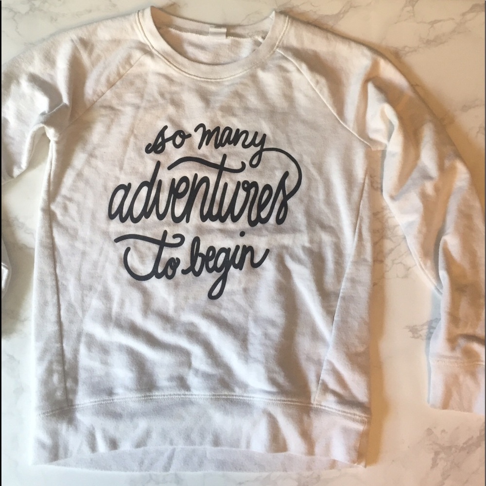 Girls white sweatshirt- cute and comfy