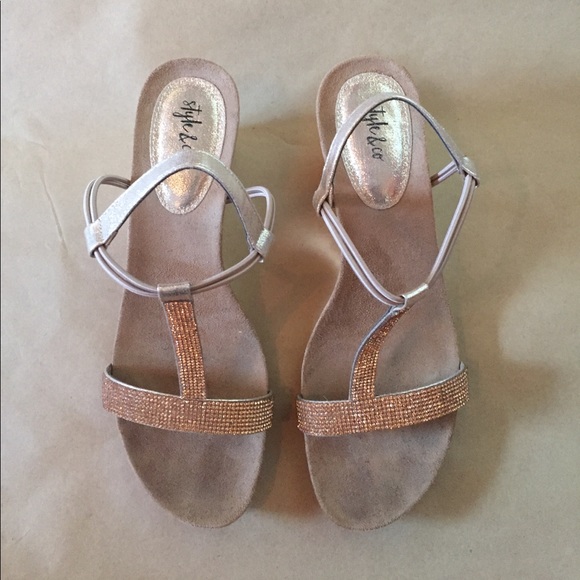 Style & Co Rhinestone Wedges - Picture 1 of 5