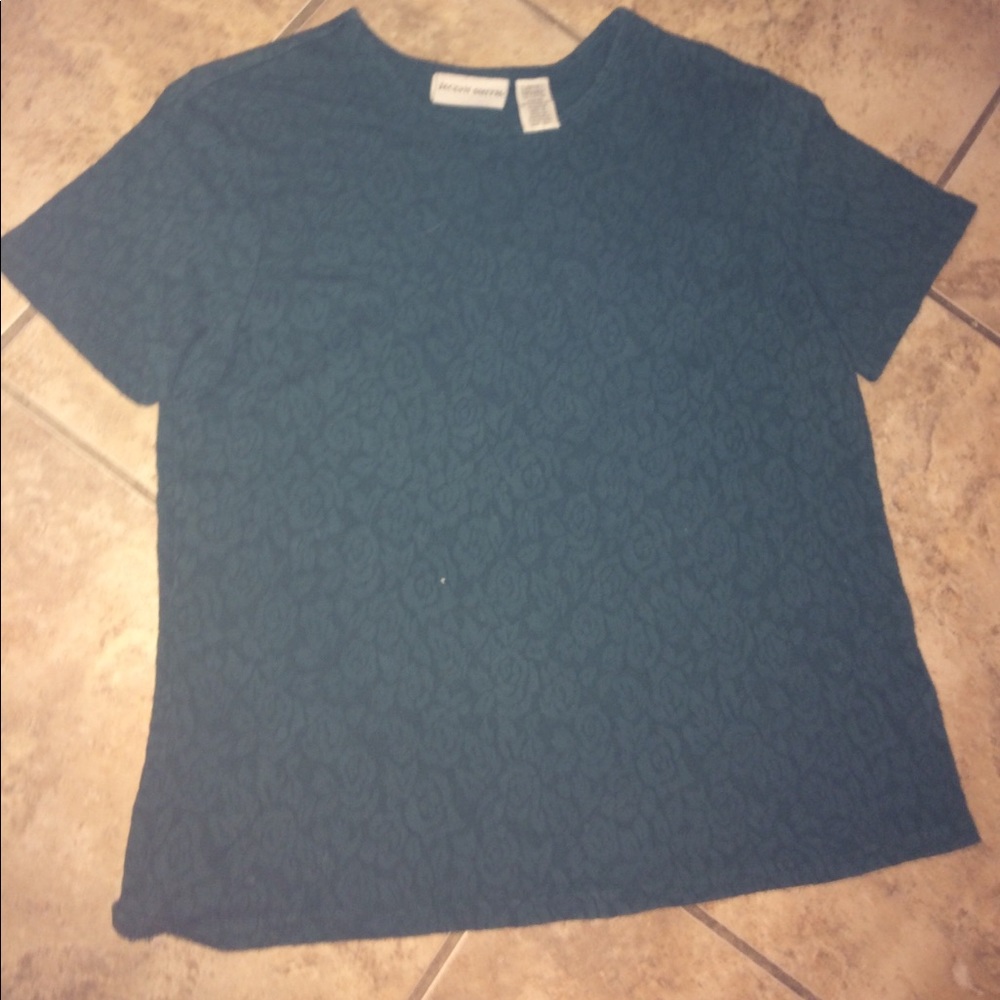 beautiful turquoise shirt with rose designs