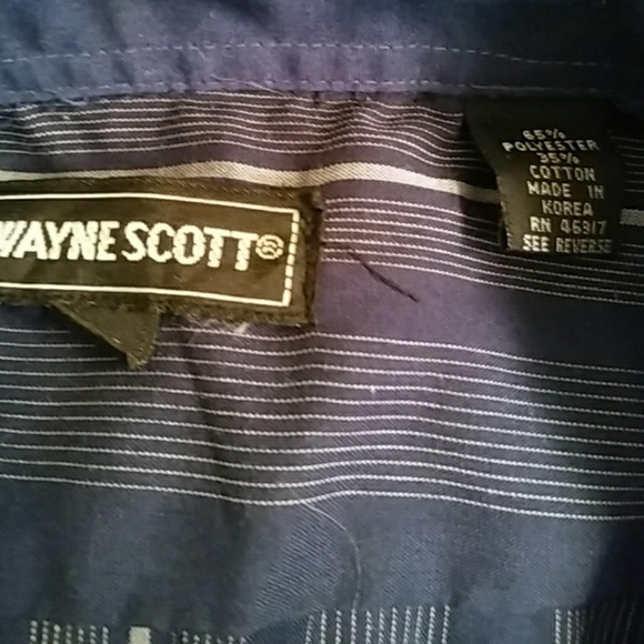 Blue & white dress shirt, size XL, neck 17-17 1/2 - Picture 4 of 4