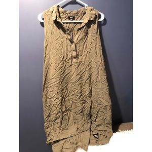 Mossimo women's tan long length tank top size 2x
