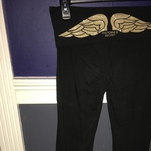 Black flared long leggings from Victoria's Secret