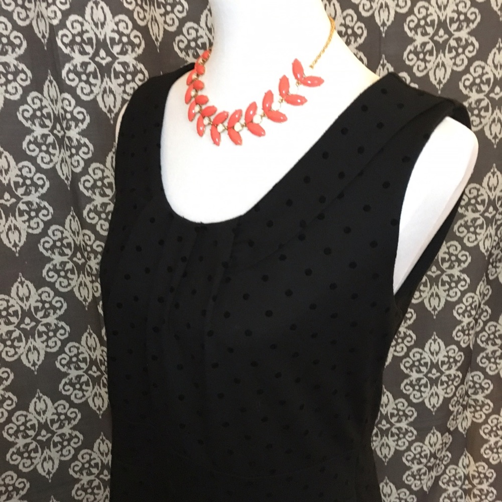 Lands' End textured polka dot shift dress