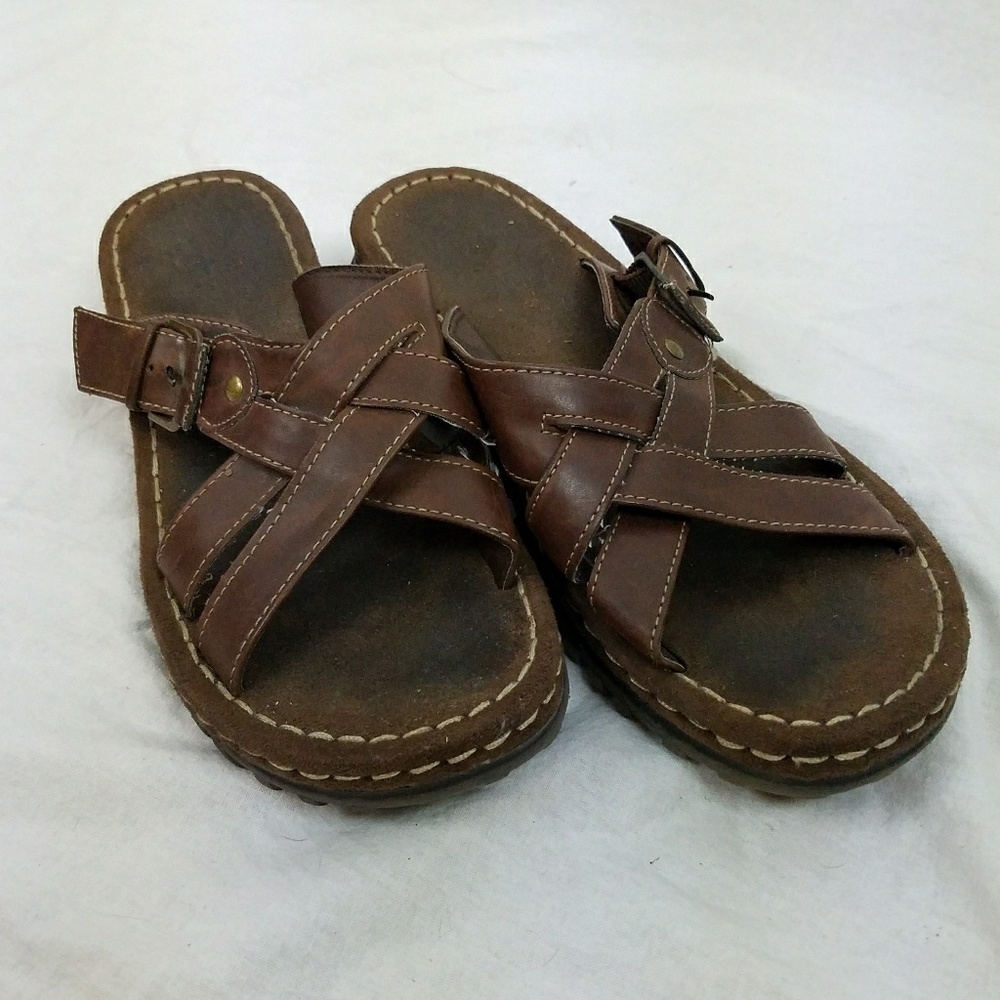 Brown strappy sandals