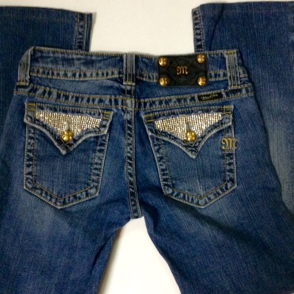 Miss Me RARE Gold Bedazzled Jeans🕶HP @ginap7777 - Picture 4 of 8