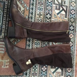 Michael Kors Brown Leather Riding Boots 7 1/2