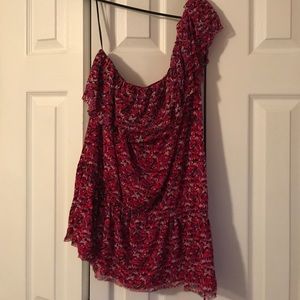 Floral one shoulder top