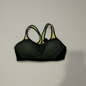Neon yellow sports bra